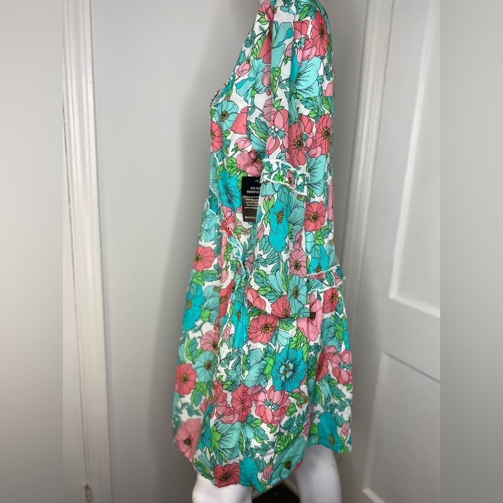 BOSTON PROPER NWT Bouquet of Summer Peasant Dress - Picture 9 of 11